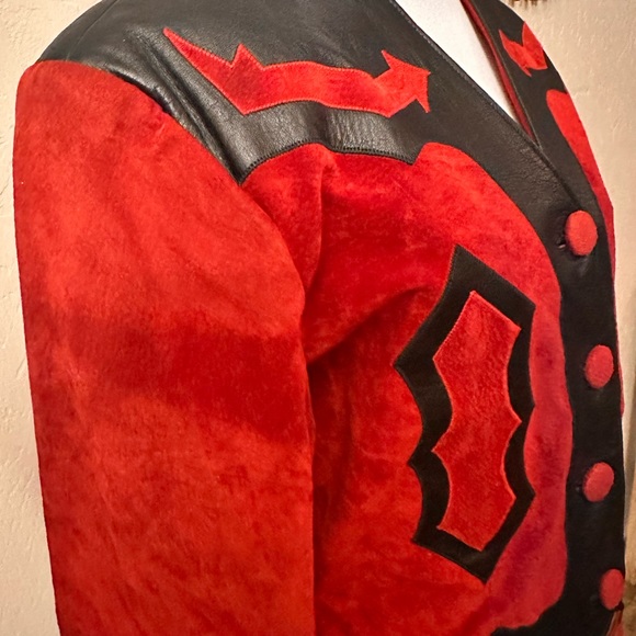 RICKY NELL Bolero Style western rodeo jacket Yellowstone leather - Picture 6 of 11